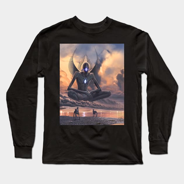 Contact Long Sleeve T-Shirt by AlexRiesArt